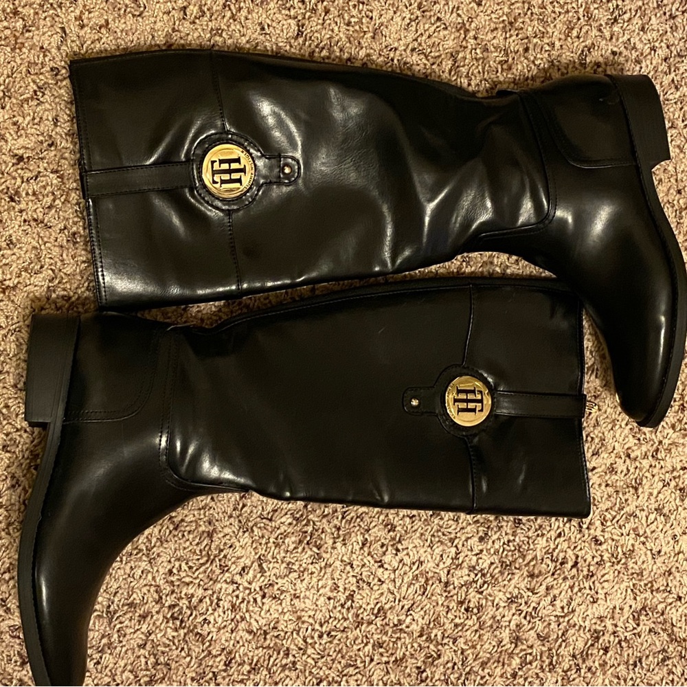 Tommy Hilfiger Black Heeled Boots